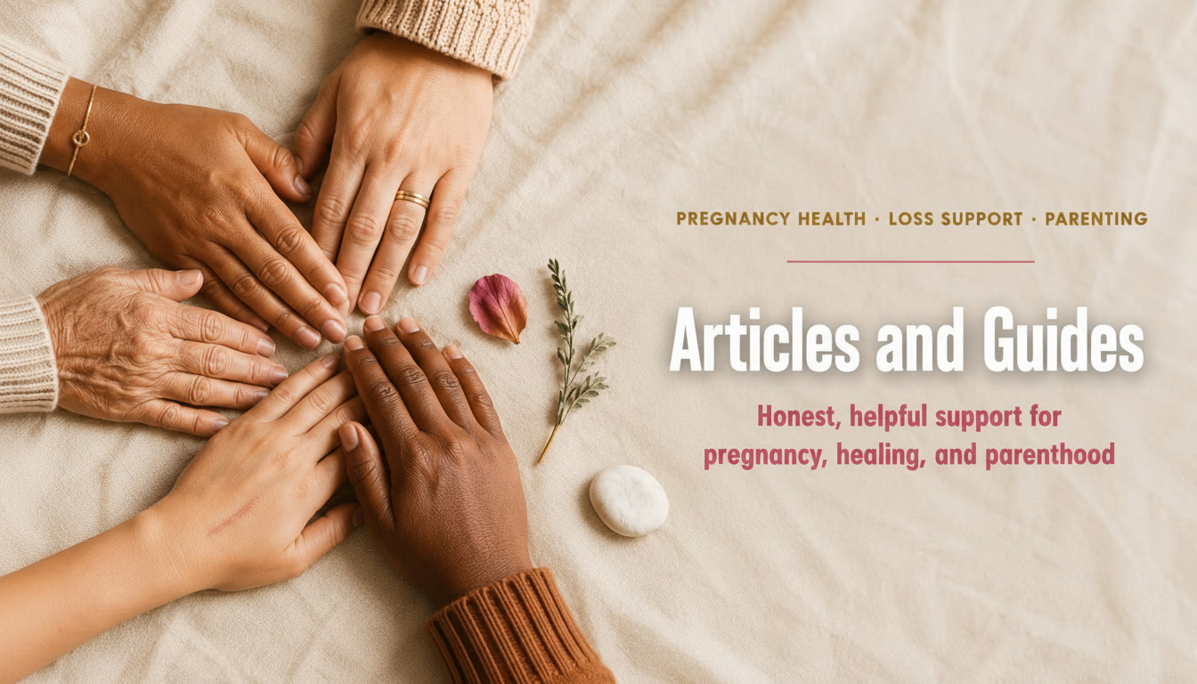 Diverse women's hands joined together in solidarity — Nestly Parenting honest pregnancy and parenting advice for first-time parents worldwide covering pregnancy health, loss support, and parenthood